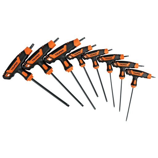 [TORX-8TLX] TORX key set wioth T-handle T9-T40, 8 pcs Truper®