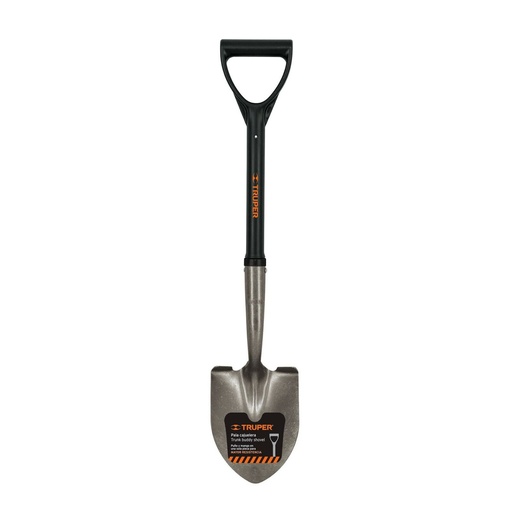 [TR-BY-F] Small round point shovel 15x37cm, fiberglass shaft, plastic D-handle, 70cm Truper®