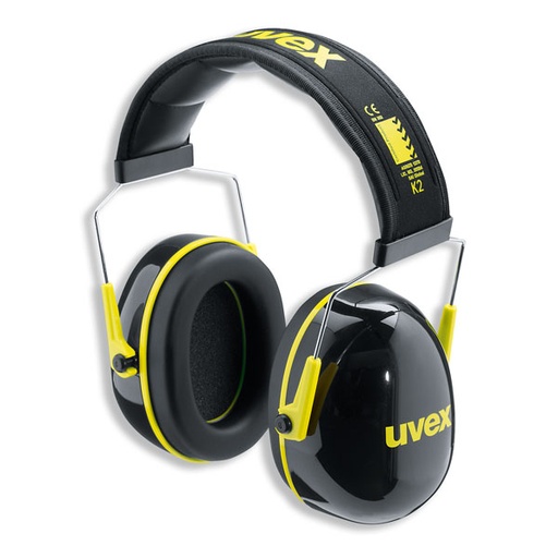 [UV2600002] Earmuffs K2. SNR: 32dB, black/yellow. Soft head band.