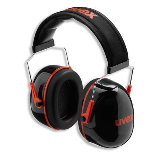 [UV2600003] Apsauginės ausinės Uvex K3. SNR: 33dB, juodos/raudonos