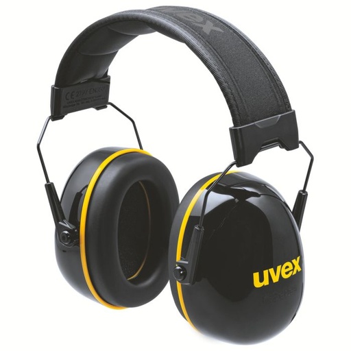 [UV2630020] Earmuffs Uvex K20. SNR: 33dB, black/neon lime. Foldable. Soft head band