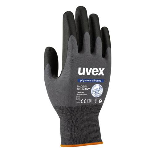 [UV6004908] Töökindad Uvex Phynomic Allround, hallid, kuiva ja kergelt niiskesse keskkonda, suurus 8