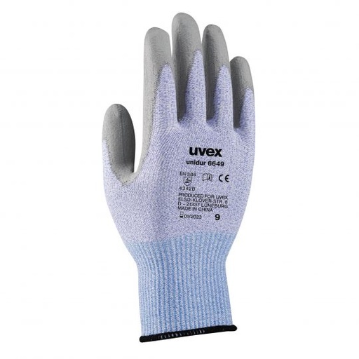 [UV6051607] Safety gloves Unidur 6649, level 3 cut resistant, HPPE, Polyamid, Elastan/PU coating, size 7