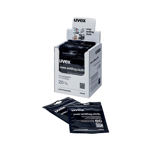 [UV6118010] Daugkartinė servetėlė akinių linzėms nuo rasojimo Uvex, 1vnt, individualiai supakuota