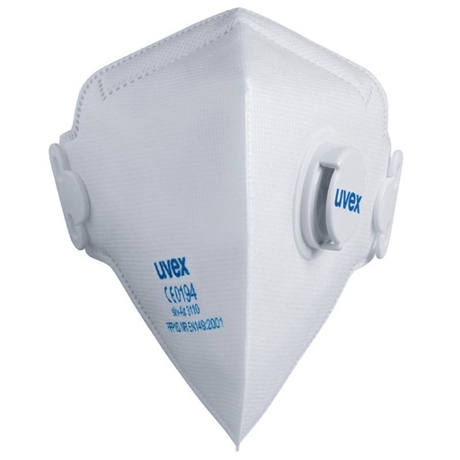 [UV8743110] Face mask silv-Air classic 3110 FFP1, folding mask with valve, white, 3 pcs retail pack