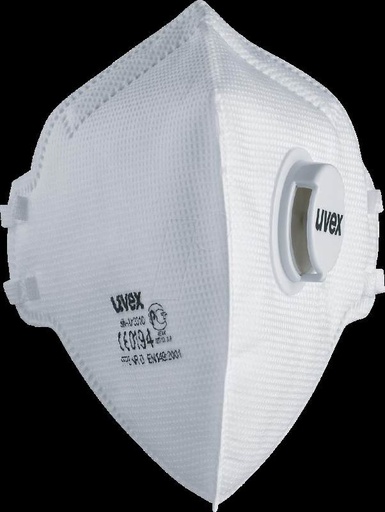 [UV8743311] Respiratorius Uvex Silv-Air Classic 3310 FFP3, sulankstomas su vožtuvu, baltas, 3 vnt mažmeninėje pakuotėje