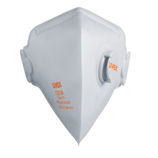 [UV8763210] Respiraator Uvex silv-Air classic 3210 FFP 2, volditav klapiga, valge, 1 tk pakendatud.