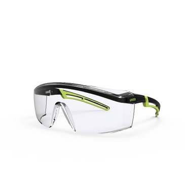 [UV9164285] Safety glasses Uvex Astrospec 2.0, clear panorama lens, supravision excellence (anfi scratch, anti fog) coating,  black/lime