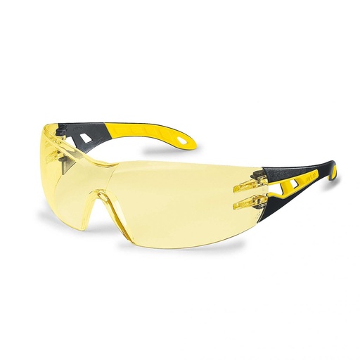 [UV9192385RT] Safety goggles Uvex Pheos yellow lens, supravision excellence coating, black / yellow legs. Packed in a retail box 1 pcs