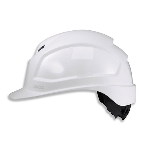 Safety helmet Pheos IES, White, variable ventilation, 55-61 cm. Safety glass adapter system, ratchet wheel.