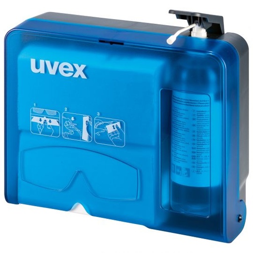 [UV9970005] Uvex akinių valymo stotelė (valiklis su dozatoriumi ir servetėlės)