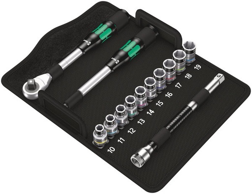 [WE05004090001] Wera Zyklop Hybrid 8006 SC 1 socket set 13pcs, 10-19mm, 1/2"