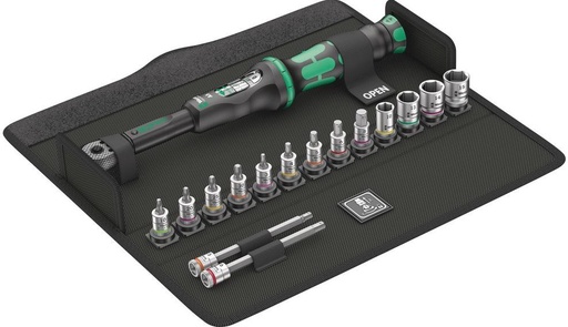 [WE05004180001] Dinamometrinio rakto Wera rinkinys dviračių techninei priežiūrai 1/4" 2.5-25Nm 16vnt., galvutės 10-15mm, antgalis su galvute TX10-T30, HEX 3-8mm