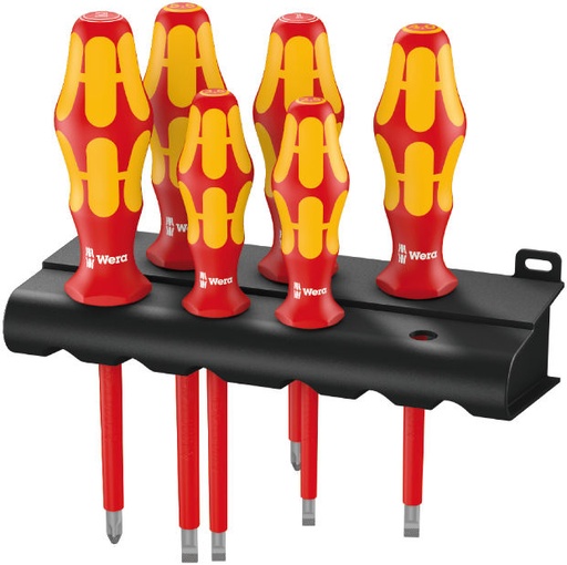 [WE05006145001] Elektriko atsuktuvų komplektas 7vnt WERA 160i/6 Kraftform Plus + lentynėlė  	