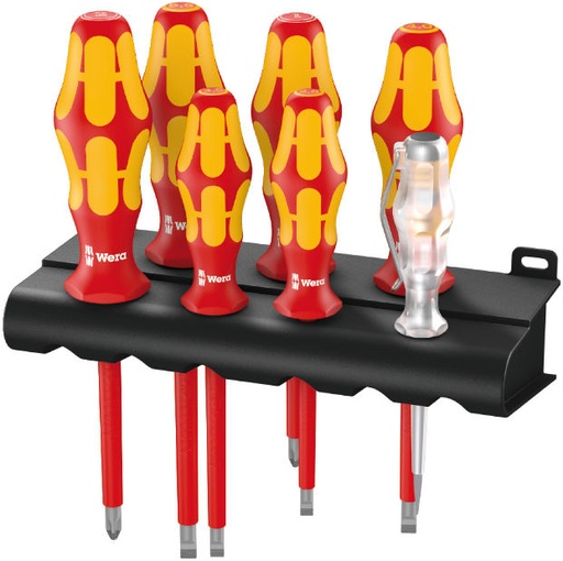 [WE05006147001] Wera Kraftform Plus Serie 100 LaserTip skrūvgriežu komplekts 7 gab, 160 i/7 + statīvs