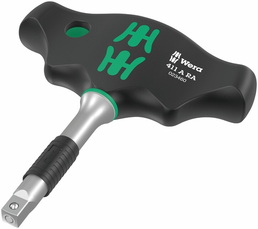 [WE05023460001] Wera 411 A RA ratcheting T-Handle for 1/4" sockets
