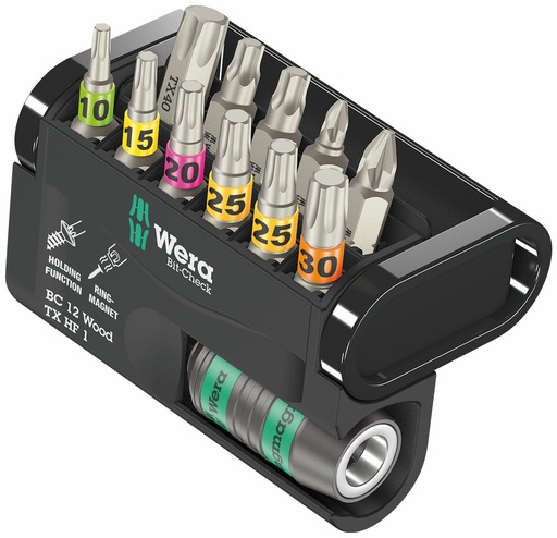 [WE05057435001] Wera Bit-Check 12 Wood, 12 pcs