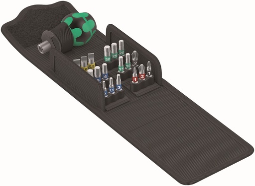 [WE05057471001] Wera Kraftform Kompakt mini bit handle and bits SL+PH+PZ+TORX+HEX set 19 pcs