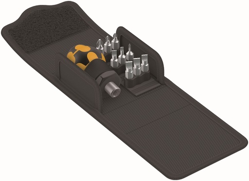 [WE05057472001] Wera Kraftform Kompakt ESD mini kruvikeeraja käepide ja otsakute SL+PH kmpl 10 osa
