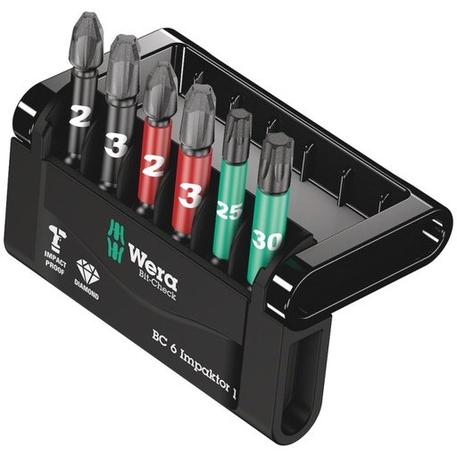 [WE05057695001] Wera Bit-Check 6 Impaktor 1, PH/PZ/TX