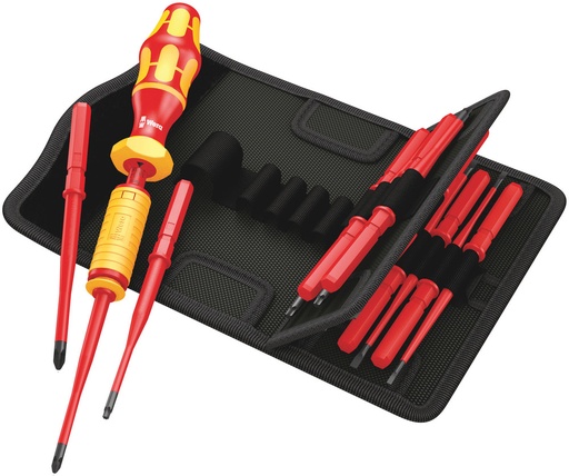 [WE05059291001] Wera Kraftform Kompakt VDE 15 torque screwdriver 1.2 - 3.0 Nm + 14x Extra-Slim interchangeable blades
