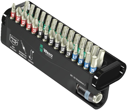 [WE05071109001] Antgalių rinkinys Wera Bit-Check 30 Stainless , 30 vnt