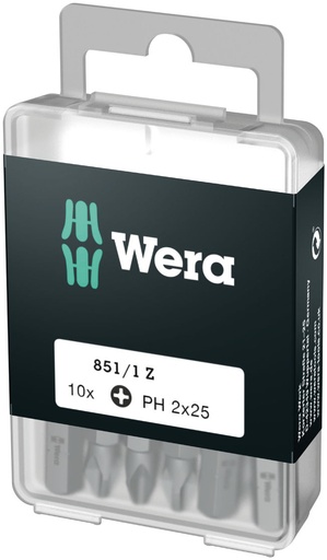 [WE05072400001] Wera 851/1 DIY-box Standard bits 10pcs, PH 1 x 25mm