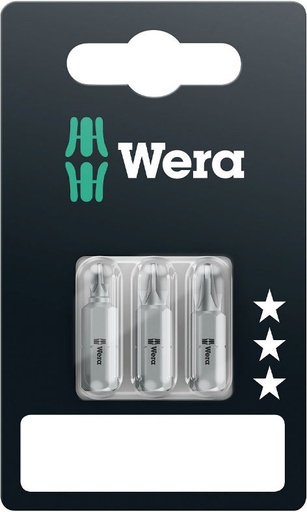 [WE05073311001] Wera 855/1 Standard bits PZ 1 + PZ 2 + PZ 3 x 25mm