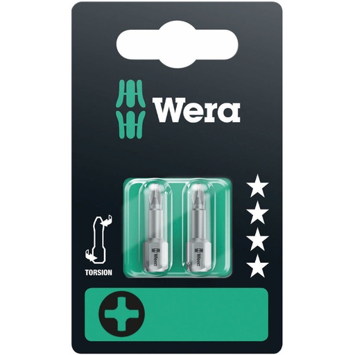 [WE05073326001] Wera 851/1 Torsion bits PH 1 + PH 2 + PH 3 x 25mm