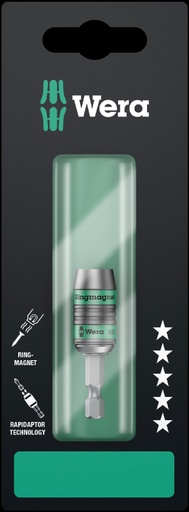 [WE05073511001] Wera Rapidaptor universāls uzgaļu turētājs ar rinķa magnētu 1/4´´ x 57mm , 887/4 RR, blisterī