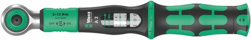 [WE05075801001] Wera Safe-Torque A 2 torque wrench for 1/4" bits, 2-12Nm