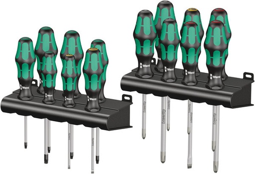 [WE05105630001] Wera Kraftform Big Pack 300 screwdrivers set 14pcs PH+PZ+SL+TORX, with rack