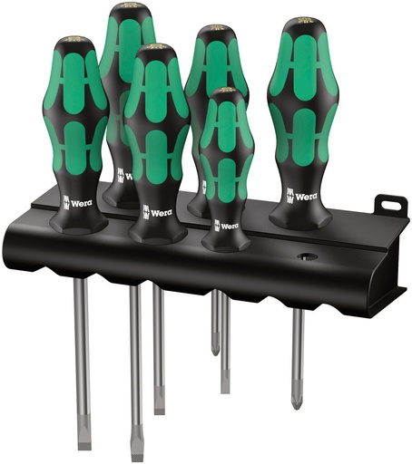 [WE05105650001] Wera Kraftform Plus Lasertip skrūvgriežu komplekts 6 gab + statīvs