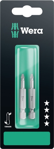[WE05134384001] Wera Torsion uzgaļi 2 x PZ1 x 50mm, 855/4 TZ, blisterī