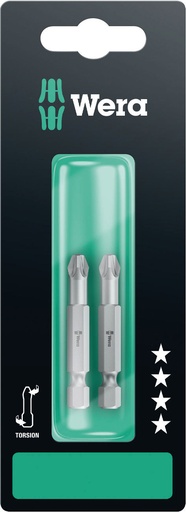 [WE05134386001] Wera Torsion uzgaļi 2 x PZ3 x 50mm, 855/4 TZ, blisterī