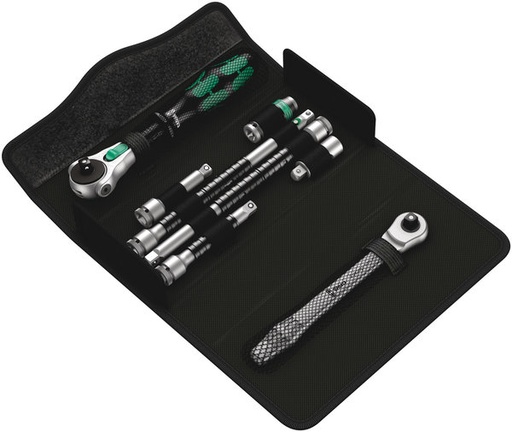 [WE05135949001] Wera Kraftform Kompakt Zyklop MS1 Metal/Speed 1/4" metāla sprūdatslēgas komplekts 8 gab