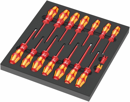 [WE05150102001] Wera 9711 Foam insert VDE screwdriver set, 16pcs