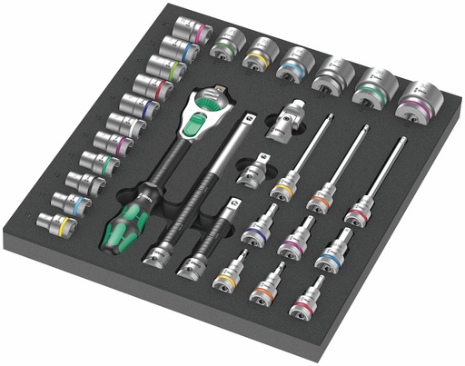 [WE05150112001] Wera 9722 Foam insert 8000 C Zyklop 1/2" ratchet set, 31pcs