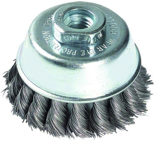 [XT20211000370] Steel wire cupbrush for angle grinder, 65mm, twisted Ø0.35mm, M14