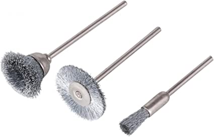 [XT20252000566] Miniature brushes set for drill 3pcs, 2.3mm shank