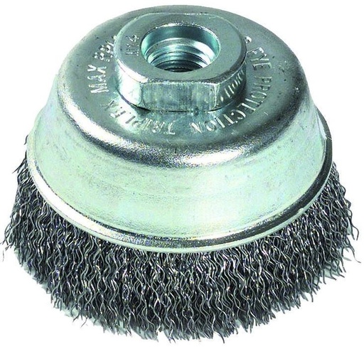 [XT20252006001] Steel wire cupbrush for angle grinder, 95mm, corrugated Ø0.35mm, M14