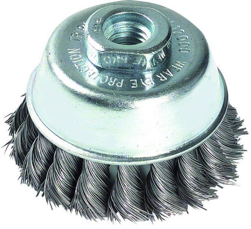 [XT20252006003] Steel wire cupbrush for angle grinder, 90mm, twisted Ø0.5mm, M14