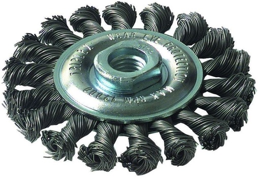 [XT20252006005] Wheel brush for angle grinder, Ø95mm, twisted steel wire 0.5mm, M14