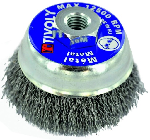 [XT202520134] Steel wire cupbrush for angle grinder, 80mm, Ø0.35mm