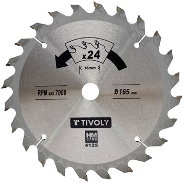 [XT50514004434] Circular saw blade 190x30x2.8/1.7mm, z24, 15°, (20mm adaptor), for wood