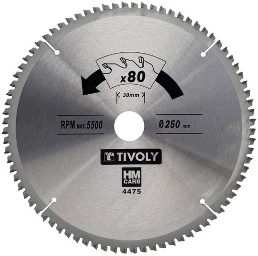 [XT50514004476] Saeketas 254x30x3.0/2.0mm, z80, 3°, kõvale puidule