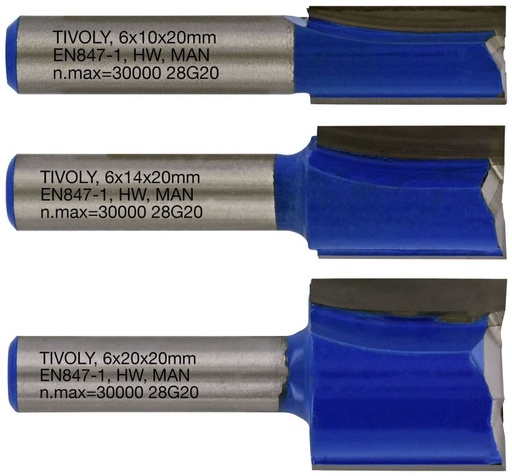 [XT60642067305] Sõrmfreeside komplekt 10 / 14 / 20 mm, 6mm saba