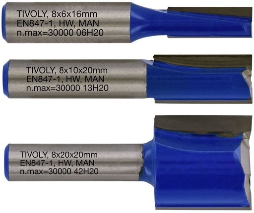 [XT60642067335] Sõrmfreeside komplekt 6 / 10 / 20 mm, 8mm saba