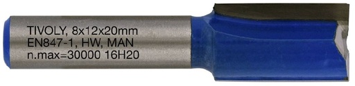 [XT60642067837] Straight slot cutter, 12x8 mm, 8mm shank