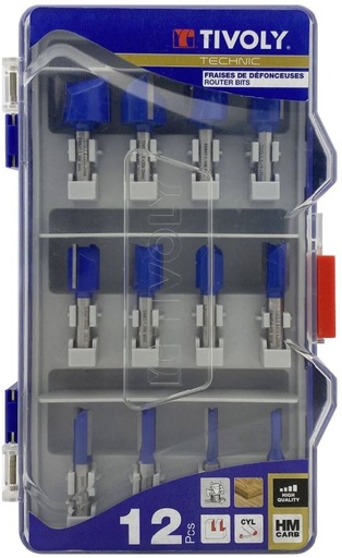 [XT606470002] Groove cutters set, 5-25mm, 8mm shank, 12 pcs